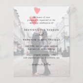 Foto Modern Simple Budget Wedding Uitnodiging (Voorkant)