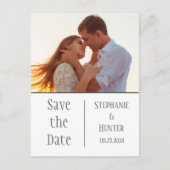 Foto Modern Typografie Aangepast sparen de Datum Aankondigingskaart (Voorkant)