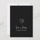 Foto Modern Typography MR & MRS Wedding Bouquet Bedankkaart (Achterkant)