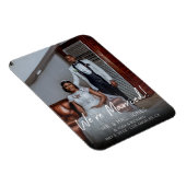 Foto Modern Typography Wedding Announcement Magneet (Rechterzijde)