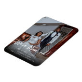 Foto Modern Typography Wedding Announcement Magneet (Linkerzijde)