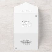 Foto Modern Vertical 4 Wedding All In One Uitnodiging (Buitenkant)