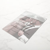 Foto Modern Vertical 4 Wedding Folie Uitnodiging (Gedraaid)