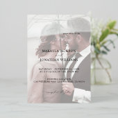 Foto Modern Vertical 4 Wedding Folie Uitnodiging (Staand Voorkant)