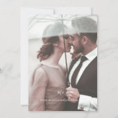 Foto Modern Vertical 4 Wedding Kaart (Achterkant)