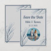 Foto Modern Wedding Elegant Save the Date (Voorkant / Achterkant)