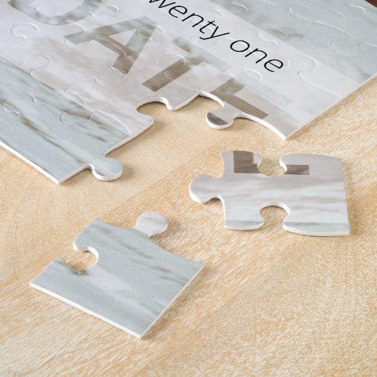 Foto Modern Wedding Save Our Date Legpuzzel (Zijkant)