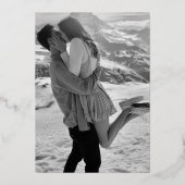 Foto Modern Wedding Save the Date Roos Gold Folie Uitnodiging (Achterkant)