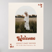 Foto Modern Welkom Baby shower Sign Poster (Voorkant)