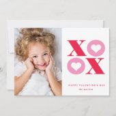 Foto Modern XOXO Valentijnsdag Feestdagenkaart (Voorkant)