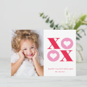 Foto Modern XOXO Valentijnsdag Feestdagenkaart (Staand voorkant)