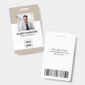 Foto Modern Zakelijk Professioneel Badge (Voor- en achterkant)