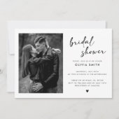 Foto Modern Zwart-wit Script Vrijgezellenfeest Kaart (Voorkant)