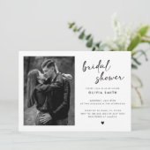 Foto Modern Zwart-wit Script Vrijgezellenfeest Kaart (Staand voorkant)