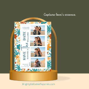 Foto Moderne Abstracte Wildflower Bright Art Save The Date