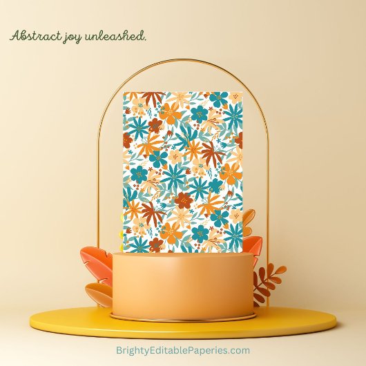 Foto Moderne Abstracte Wildflower Bright Art Save The Date