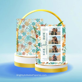 Foto Moderne Abstracte Wildflower Bright Art Save The Date