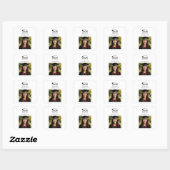 Foto moderne afstudeerfeest vierkante sticker (Vel)