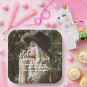 Foto Moderne Begrafenis Viering van het Levensmonu Papieren Bordje (Feest)