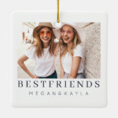 Foto Moderne beste vrienden BFF Keramisch Ornament (Achterkant)
