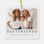 Foto Moderne beste vrienden BFF Keramisch Ornament (Voorkant)