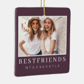 Foto Moderne beste vrienden BFF Keramisch Ornament (Rechts)