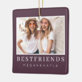 Foto Moderne beste vrienden BFF Keramisch Ornament (Links)