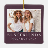 Foto Moderne beste vrienden BFF Keramisch Ornament (Achterkant)