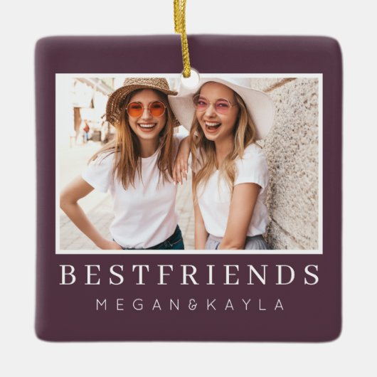 Foto Moderne beste vrienden BFF Keramisch Ornament (Voorkant)