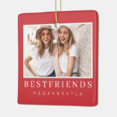 Foto Moderne beste vrienden BFF Keramisch Ornament (Links)