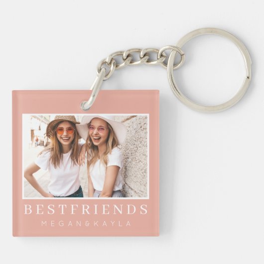 Foto Moderne beste vrienden BFF Sleutelhanger (Achterkant)