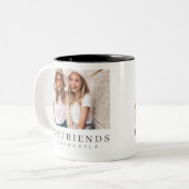 Foto Moderne beste vrienden BFF Tweekleurige Koffiemok (Voorkant links)