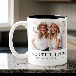 Foto Moderne beste vrienden BFF Tweekleurige Koffiemok