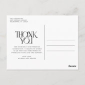 Foto Moderne bruiloft Dank u Briefkaart (Achterkant)