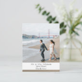 Foto Moderne bruiloft dank u kaart - onderste bar (Staand voorkant)