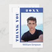 FOTO Moderne Eenvoudig Afstuderen Dank u dat u aan Aankondigingskaart (Voorkant / Achterkant)