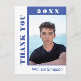 FOTO Moderne Eenvoudig Afstuderen Dank u dat u aan Aankondigingskaart