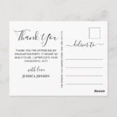 FOTO Moderne eenvoudige elegante Afstuderen Dank u Briefkaart (Achterkant)