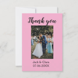 Foto moderne elegante eenvoudige bruiloft bedankt 