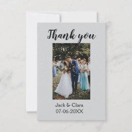 Foto moderne elegante eenvoudige bruiloft bedankt 