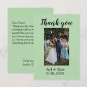Foto moderne elegante eenvoudige trouw dank je bedankkaart (Voorkant / Achterkant)