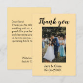 Foto moderne elegante eenvoudige trouwerij bedankt (Voorkant / Achterkant)