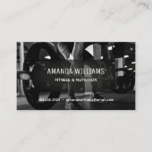 Foto moderne fitnesstrainer visitekaartje (Voorkant)