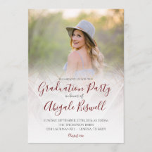 Foto Moderne Geometrische Roos Afstudeer Uitnodigi