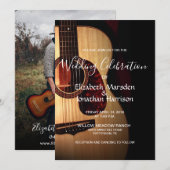 Foto Moderne Gitaar Muzikaal Muzikant Trouwdag Kaart (Voorkant / Achterkant)