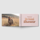 Foto Moderne Hart Roze Bruiloftsfeest Gastenboek (Volledig)