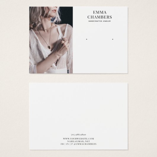 Foto moderne juwelry Designer Visitekaartje (Voorkant /achterkant)