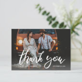 Foto Moderne kalligrafie Handschrift 2 Bedankkaart (Staand voorkant)