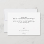 Foto Moderne kalligrafie Handschrift 2 Bedankkaart (Achterkant)