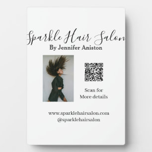 Foto moderne kapsalon kleine bedrijven QR-code Fotoplaat